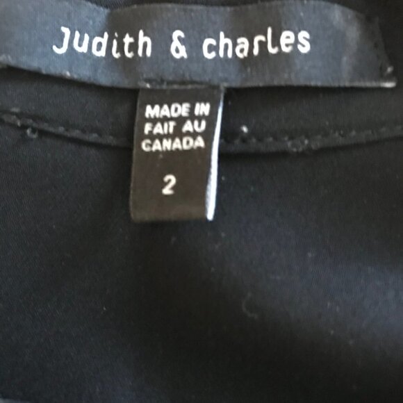 JUDITH & Charles 100% Silk Collar Drape Wrap Sleeveless Blouse Size 2 - Picture 6 of 7